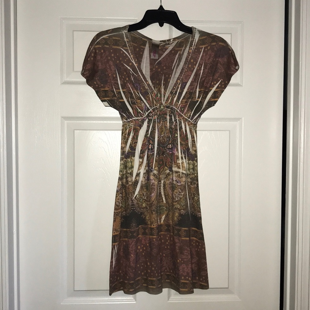 Knit V Neck Dress